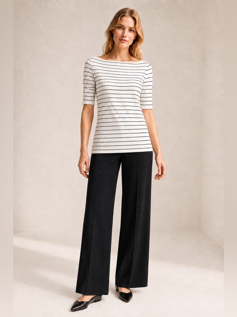 Sigrid Olsen Black Boat neck shirt